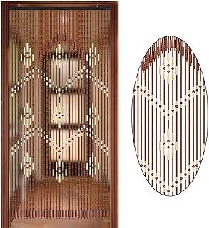 TFCFL Bamboo & Wooden Bead Curtain - 35x69in, 32 Strands for Bedroom & Bath Doorway, Fly Screen - Buy now