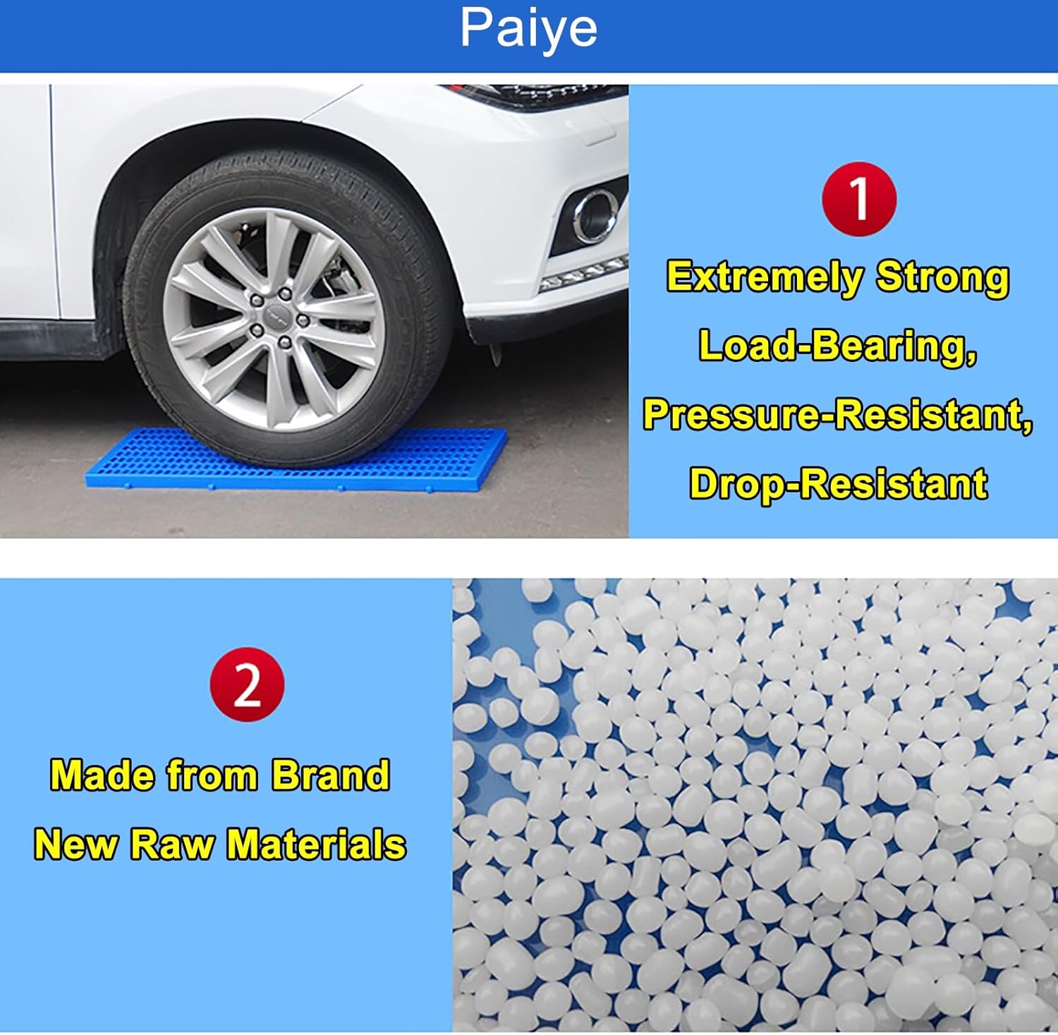 Plastic Pallets Basement Floor, Interlocking with Breathable Grids Storage Pad, Lightweight Floor Polyethylene Pallet for Garages, Kitchen, Basement, Supermarket, Warehouse(White,30x90cm/12x35in)