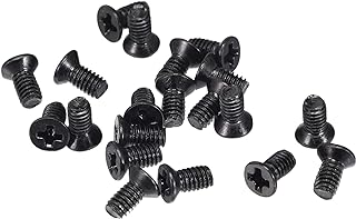 uxcell M2.5 x 5mm Phillips Screw Fasteners Black for Laptop PC TV Fan Audio Switch 500pcs