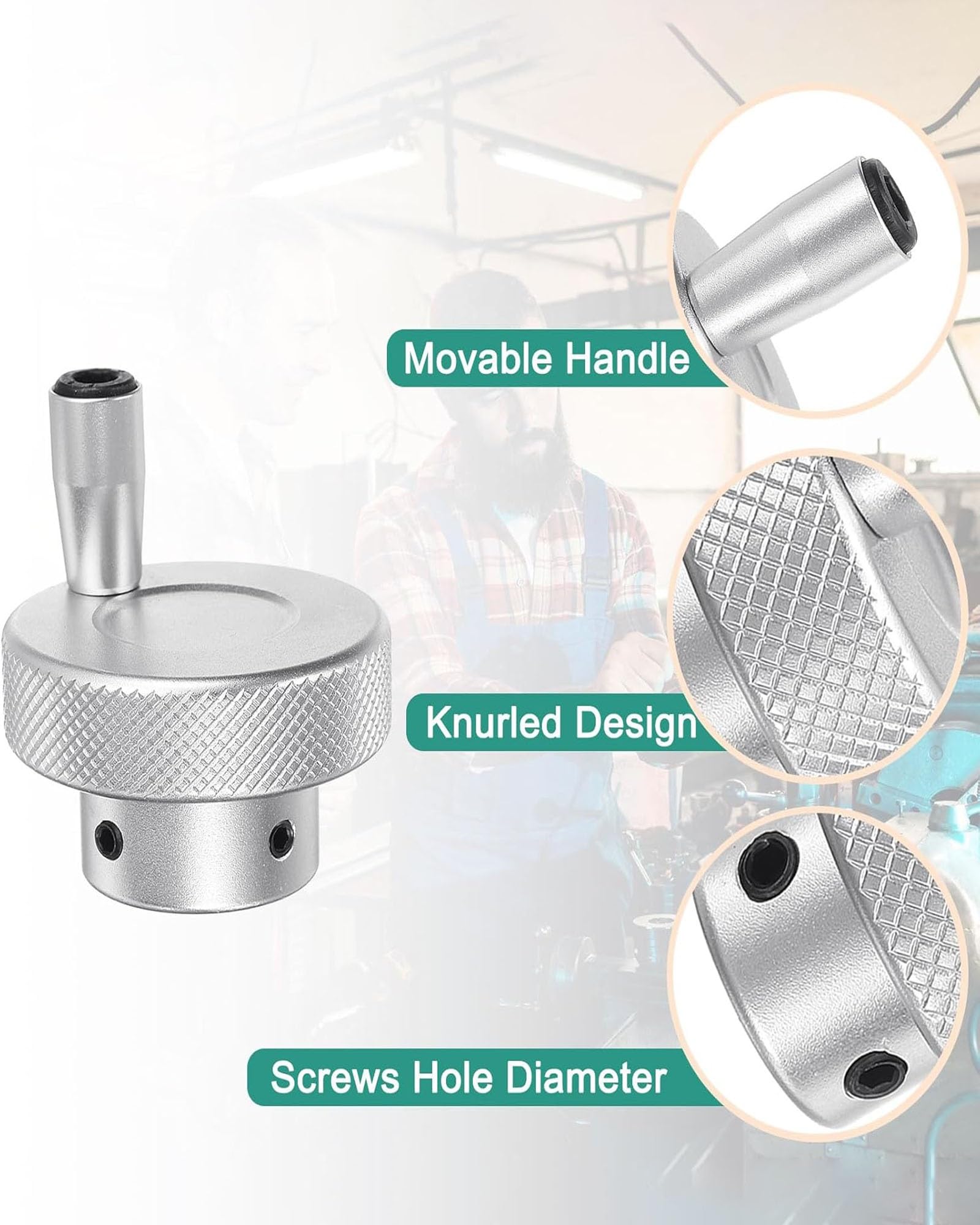 Machine Hand Wheel Aluminum Alloy Hand Wheel 80mm OD - Choose Aperture ...