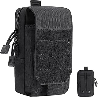 flintronic Bolsa tática Molle, bolsa de cintura tática militar, bolsa de administração EDC, multifuncional bolsa de cintura para homem, para caça ciclismo campismo caminhadas, Preto A