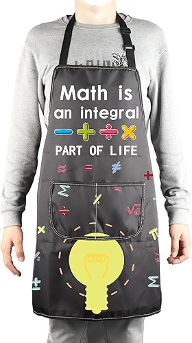 Miniatura 4 de MBMSO Delantal de matemáticas inspirado en matemáticas, regalo para los amantes de las matemáticas, delantal de matemáticas es una parte integral de