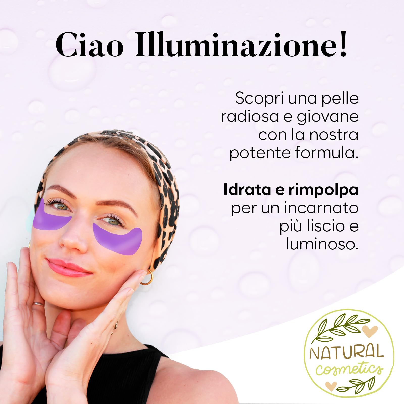 Patch Occhi Acido Ialuronico (30 Paia, 60 Pezzi) – Eye Mask Idratante e Levigante, Patches Occhiaie e Borse, Maschera Occhi in Gel Rimpolpante per Donne