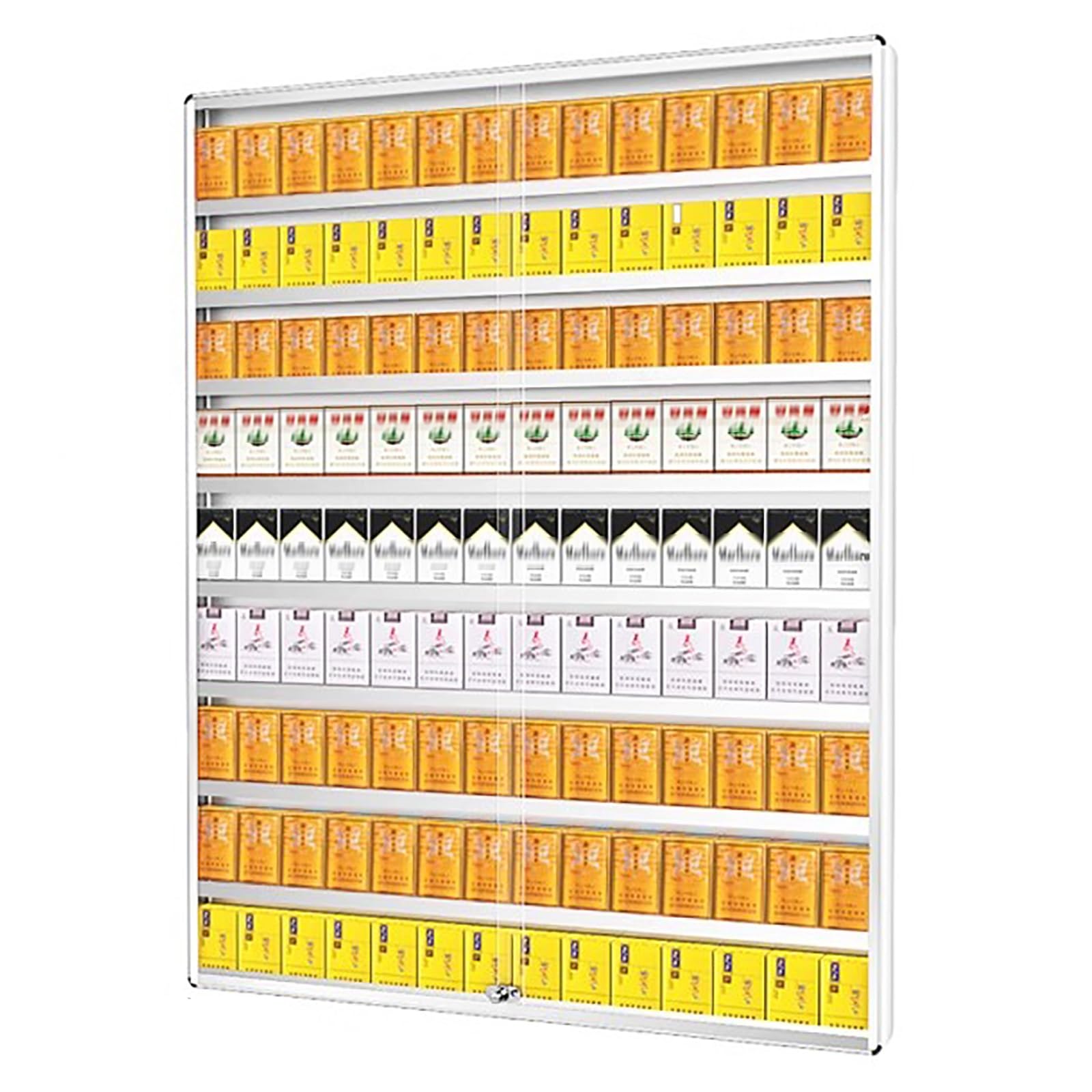 Présentoir mural en aluminium pour cigarettes pour tabac chic et rangé