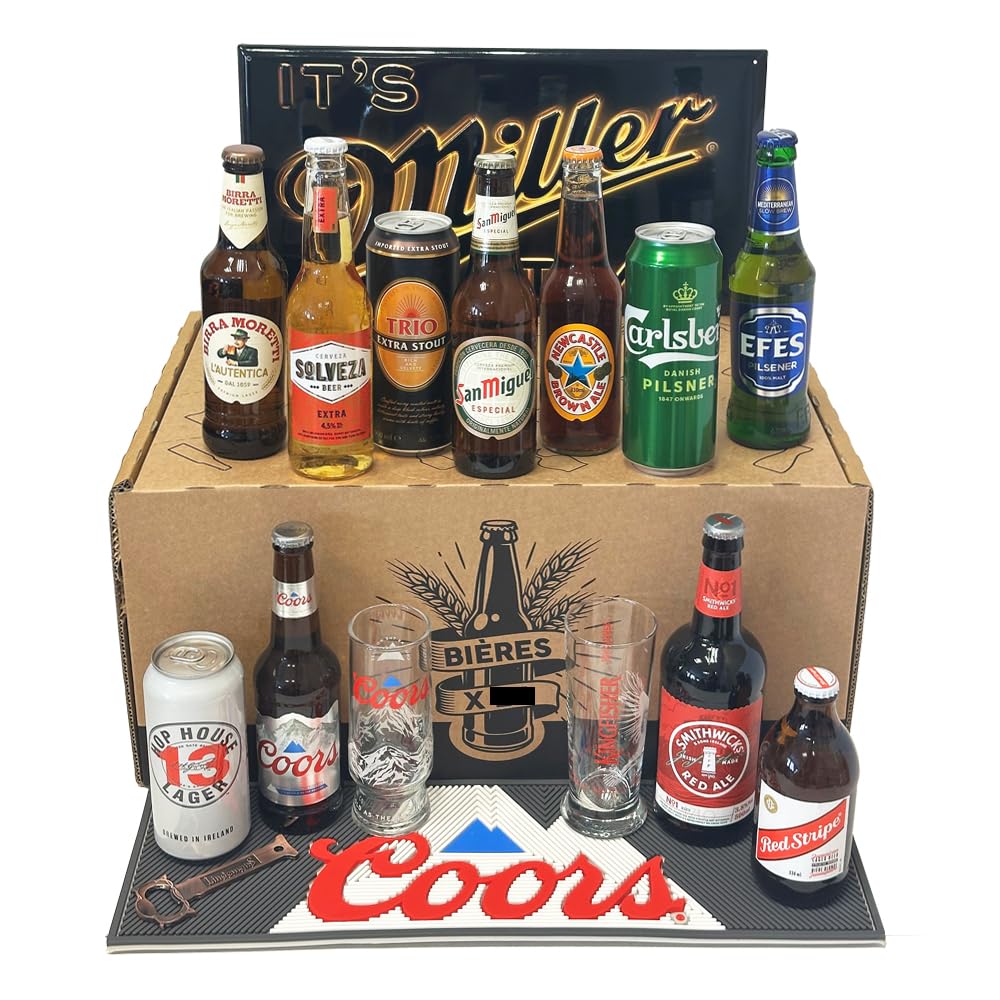 Coffret 22 bières à partager - 2 * 11 bières du monde + accessoires