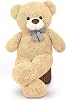 90 cm Plush Teddy Bear with Colorful Bow Ties - 100% DOMESTIC (Grey)