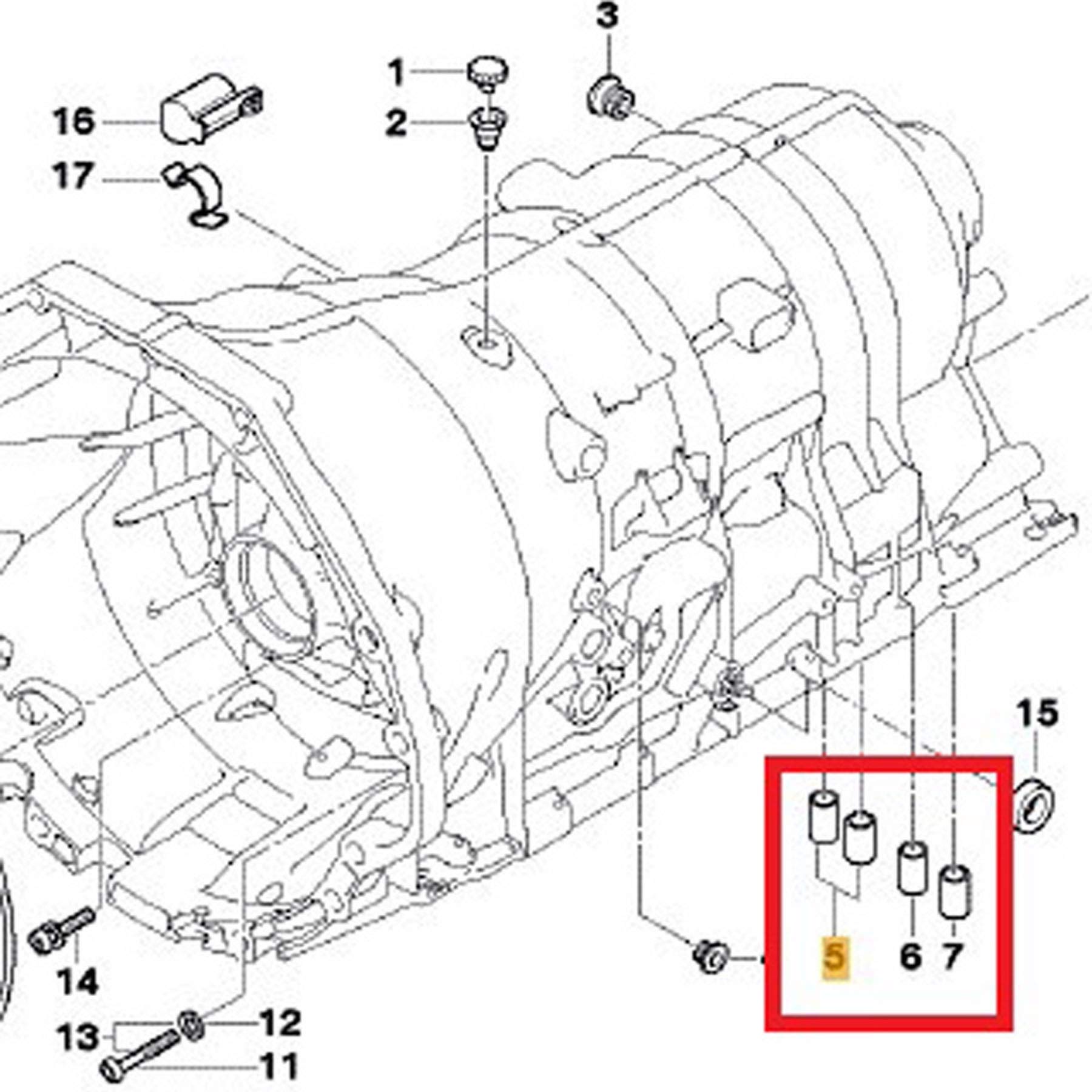 ZF Dichtungssatz + 6X Kolben für BMW 6HP26 6HP28 6HP32 (Set, 11-teilig)