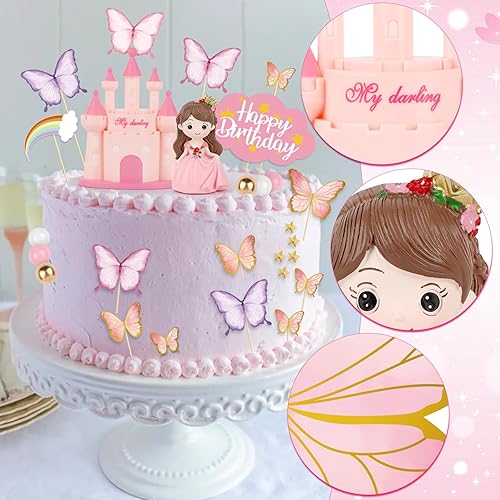 Miniatura 259 de Hooqict 26 piezas de decoraciones de pasteles de los años 80 y 90, decoraciones retro de los años 80 de hip hop con bolas de purpurina para cupcakes