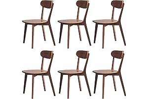 6-Piece Modern Wooden Dining Chair Set