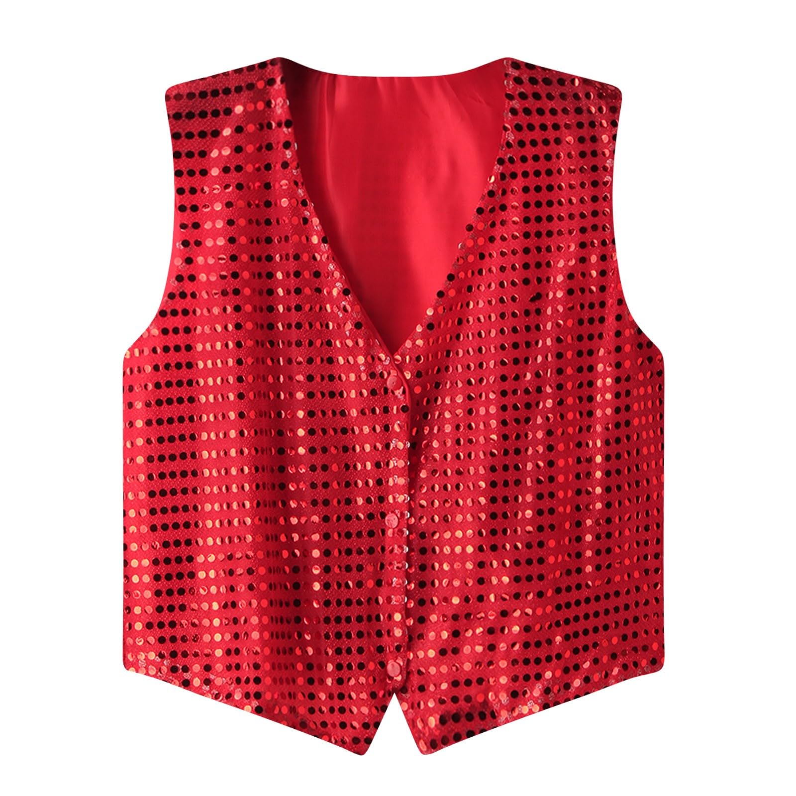 Men’s Glitter Sequin Suit Waistcoat, Festive Party Vest for Weddings & Celebrations