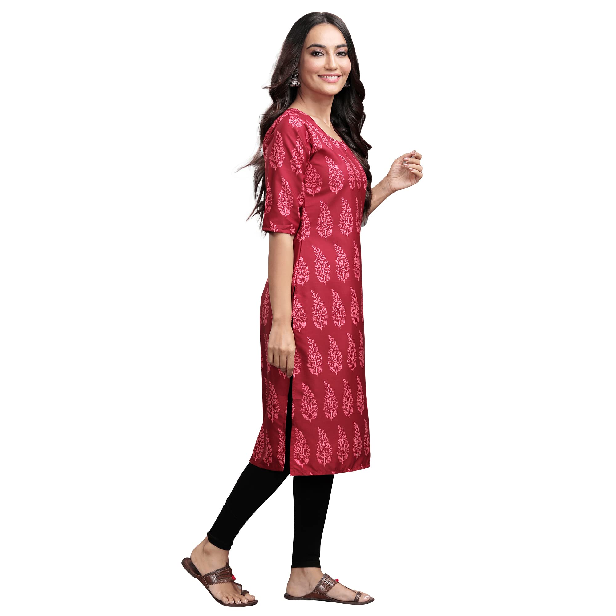 Pinkmint Women's Digital Printed Straight Kurta[Surbhi-530337-L]