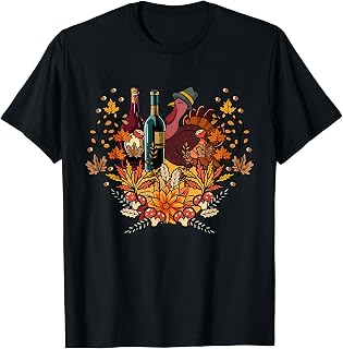 wine bottles on thanksgiving T-Shirt