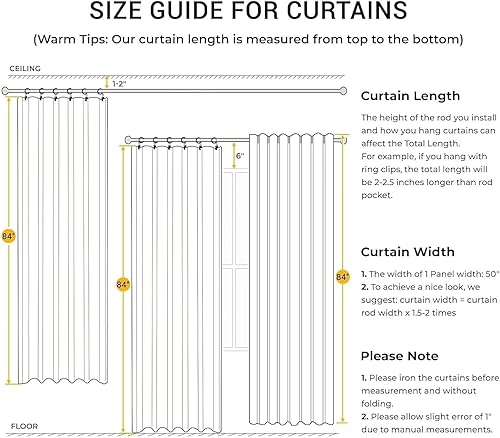 Miniatura 7 de INOVADAY - Cortinas térmicas para puerta corrediza 100% opacas para dormitorio, cortinas para puerta de cristal corrediza extra anchas para patio,