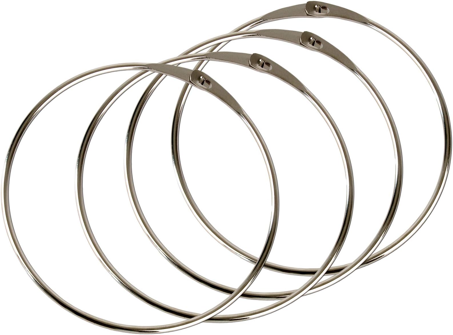 10 stuks goederenringen, sleutelring, 150 mm grote sleutelring met snelsluiting, veelzijdige metalen ring, sleutelhanger voor sleutels, kleding, documenten, knutselen, douchegordijn
