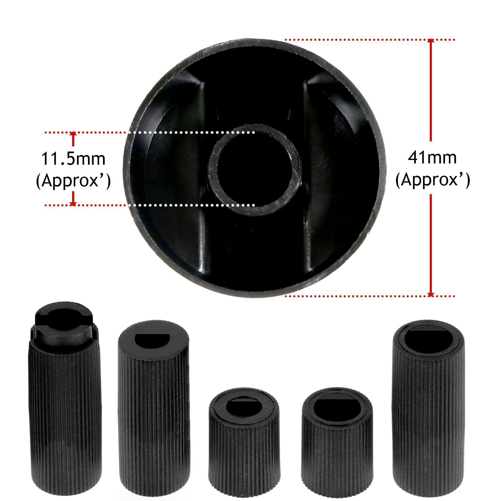 SPARES2GO Pokrętło sterujące z przełącznikiem kompatybilny z Tower Air Fryer frytkownicą (opakowanie 1 szt., czarne)
