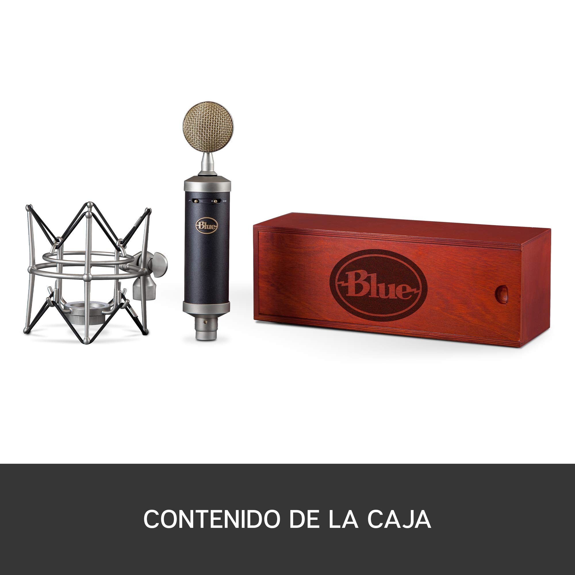 Blue Baby Bottle SL XLR Micrófono condensador para grabación y transmisión, Cápsula cardioide de gran diafragma, Soporte de amortiguador de choque y Estuche protector - Negro
