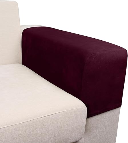 Miniatura 83 de Funda para sofá, funda de cojín de terciopelo elástico de 2 piezas, funda elástica lavable para asiento o respaldo, fundas de asiento de sofá para