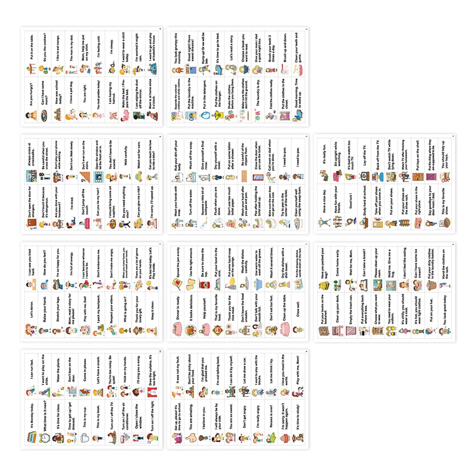 English Word Sticker Multifunctional Vocabulary Sticker Adhesive Words Labels for Preschool Classroom Homeschooling Preschool Educational Tools