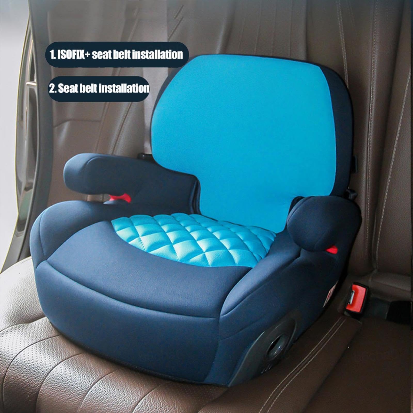 Sitzerhöhung, 3-12 Jahren,15-36 kg,mit Isofix Sitzerhöhung Auto Kinder Ab 15 kg Abnehmbare Rückenlehne Sitzschale für Kinder,B