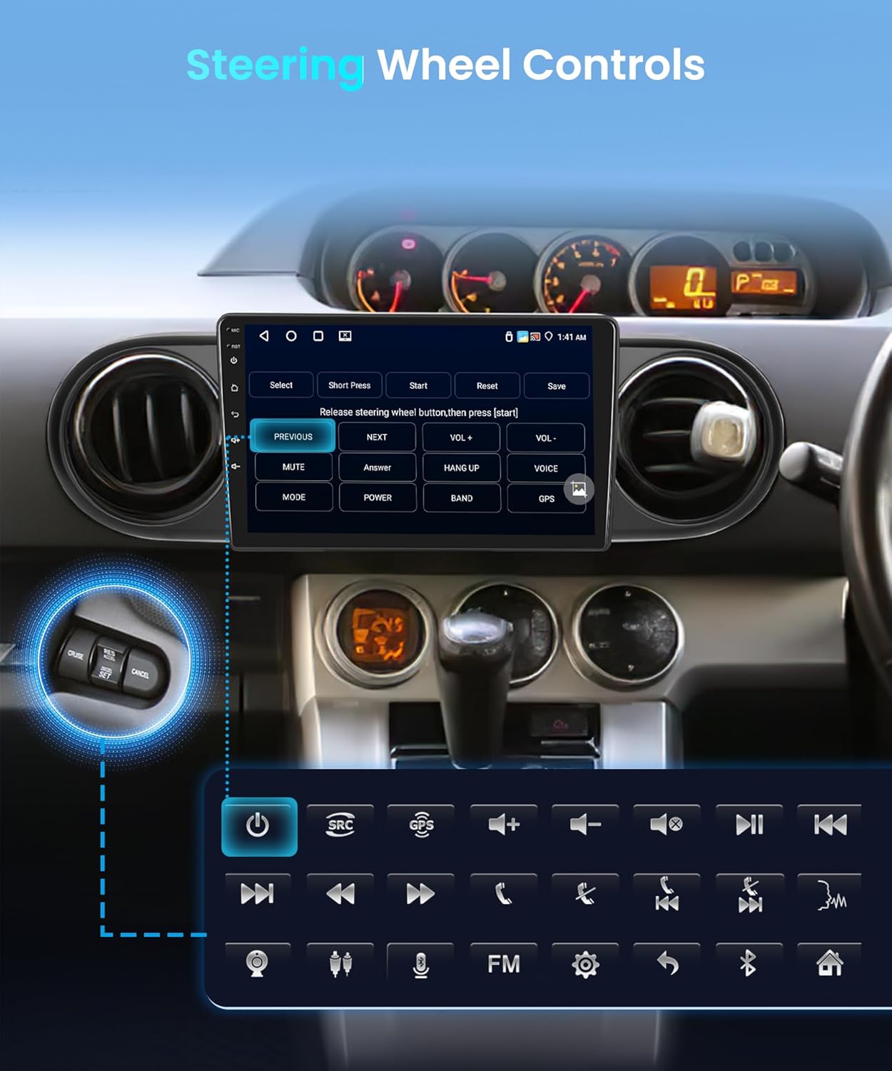 Car Radio Stereo for Toyota Scion xB 2007-2019 [4G+64G] Android with Wireless CarPlay Android Auto,9 inch IPS Touchscreen Car Stereo Bluetooth5.0,GPS,WiFi,SWC,59UI,32EQ AI DSP+HD Backup Camera