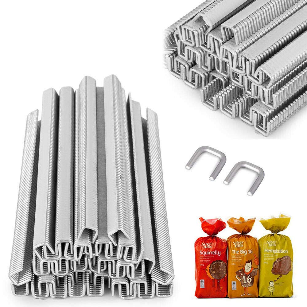 U-shape Clips Manual Sausage Clipper Buckle 5 Boxes 20000pcs for Sausa Clipping Machine Vegetable Sealing Machine Supermarket Tightening Machine