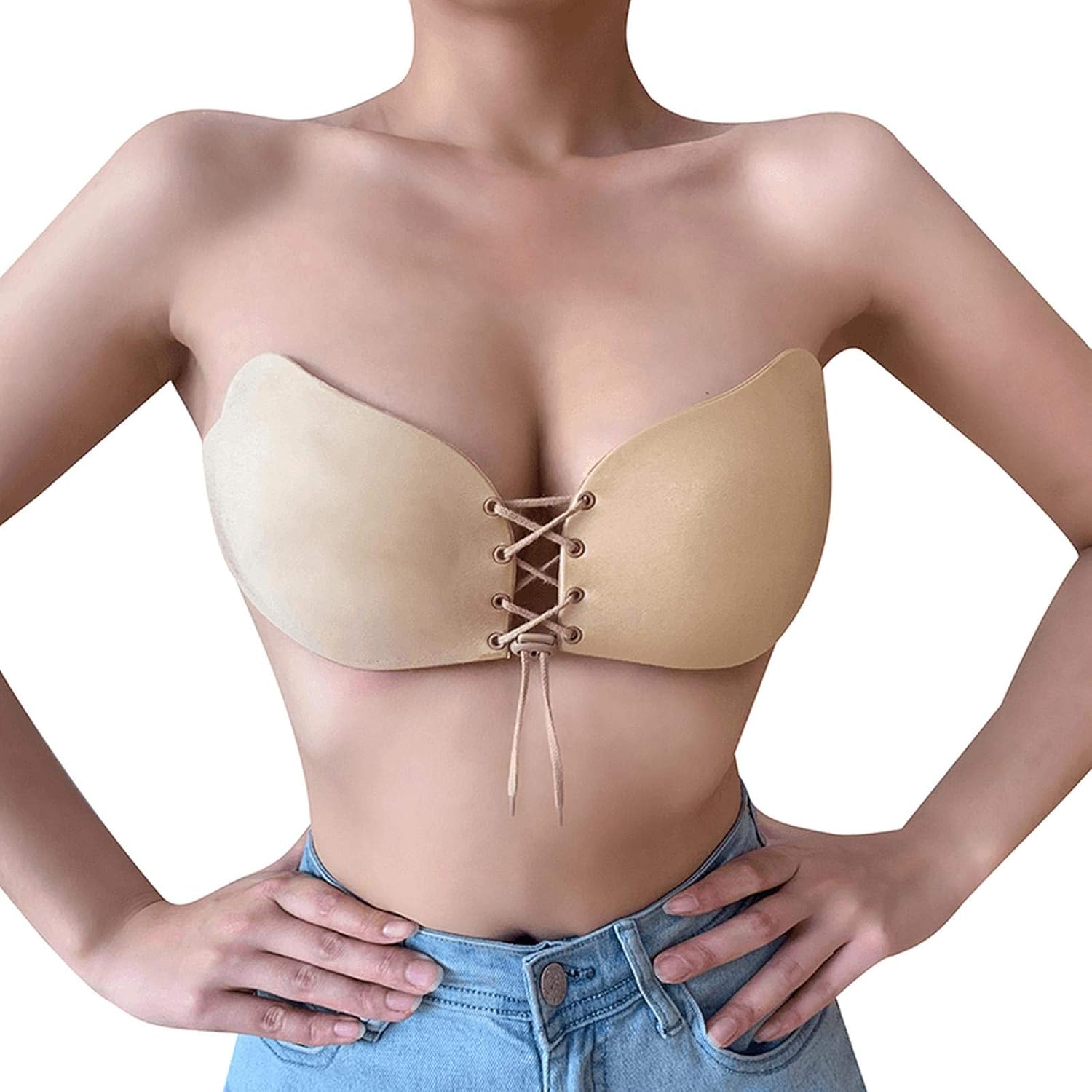 Women Sticky Bra Invisible Lift up Bra Adhesive Bra Push up Bra Deep V