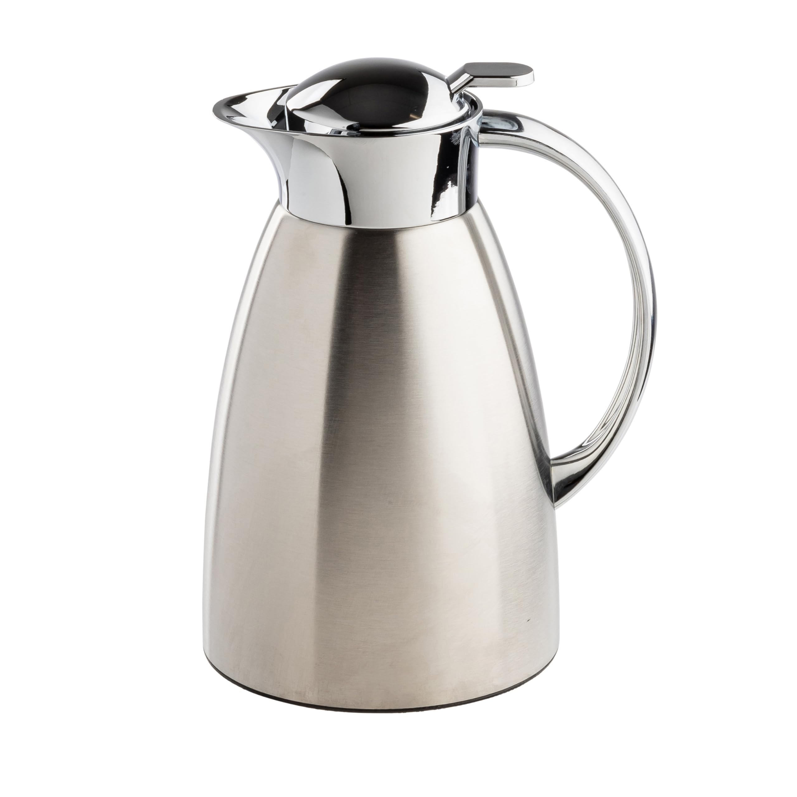 TableCraft 12675 50 oz (1.5 L) Stainless Steel Coffee Carafe, Brushed Stainless Steel with PVD Finish, Vacuum Insulated, Lightweight Leak Proof Coffee Dispenser, For Cafes & Restaurants