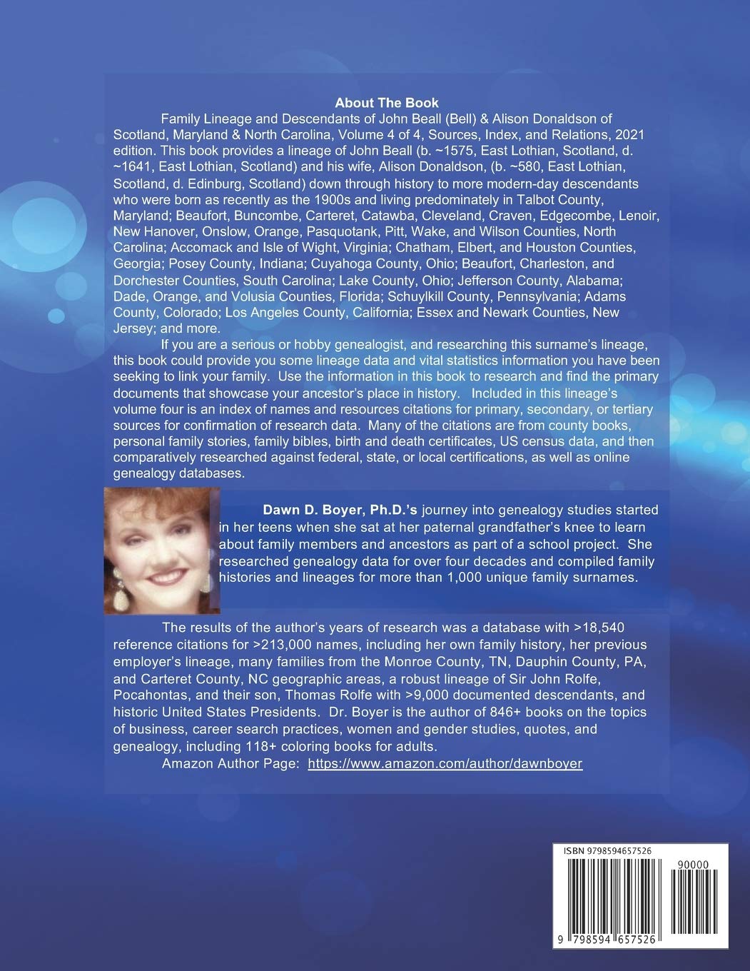Family Lineage and Descendants of John Beall (Bell) & Alison Donaldson of Scotland, Maryland & North Carolina: Volume 4 of 4 (Sources, Index, and Relations) (Genealogy Lineage)      Paperback – January 13, 2021