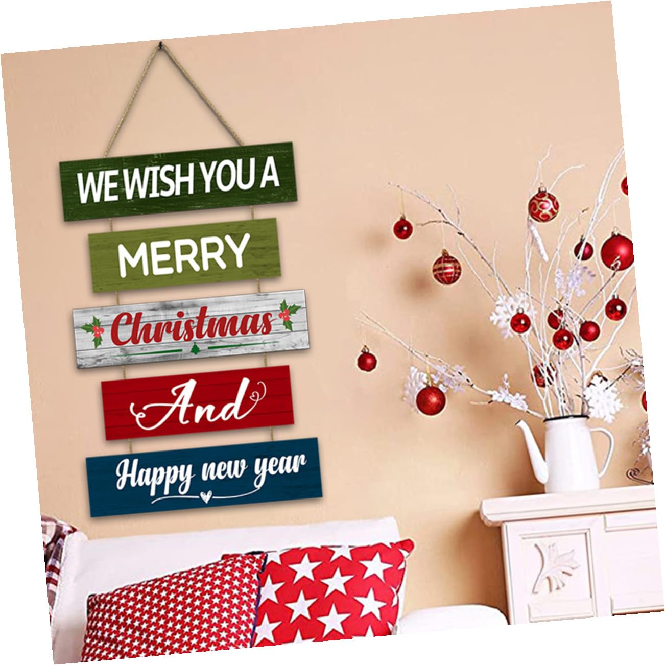 PRETYZOOM 3st Weihnachtswandbehang Weihnachtsdeko Festival-holztürdekor Weihnachtsschild Aus Holz Haustür Anhänger Wandanhänger Wandhängung Ornament Party-türschild Festliche Behänge Hölzern