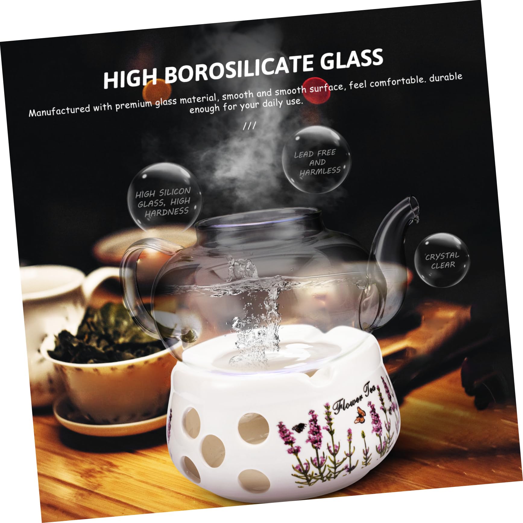 SHOWERORO Teiera Infusore Ceramico Bollitore Per Tè Sfuso Per Infusi E Tisane Set Da Ufficio Con Colino