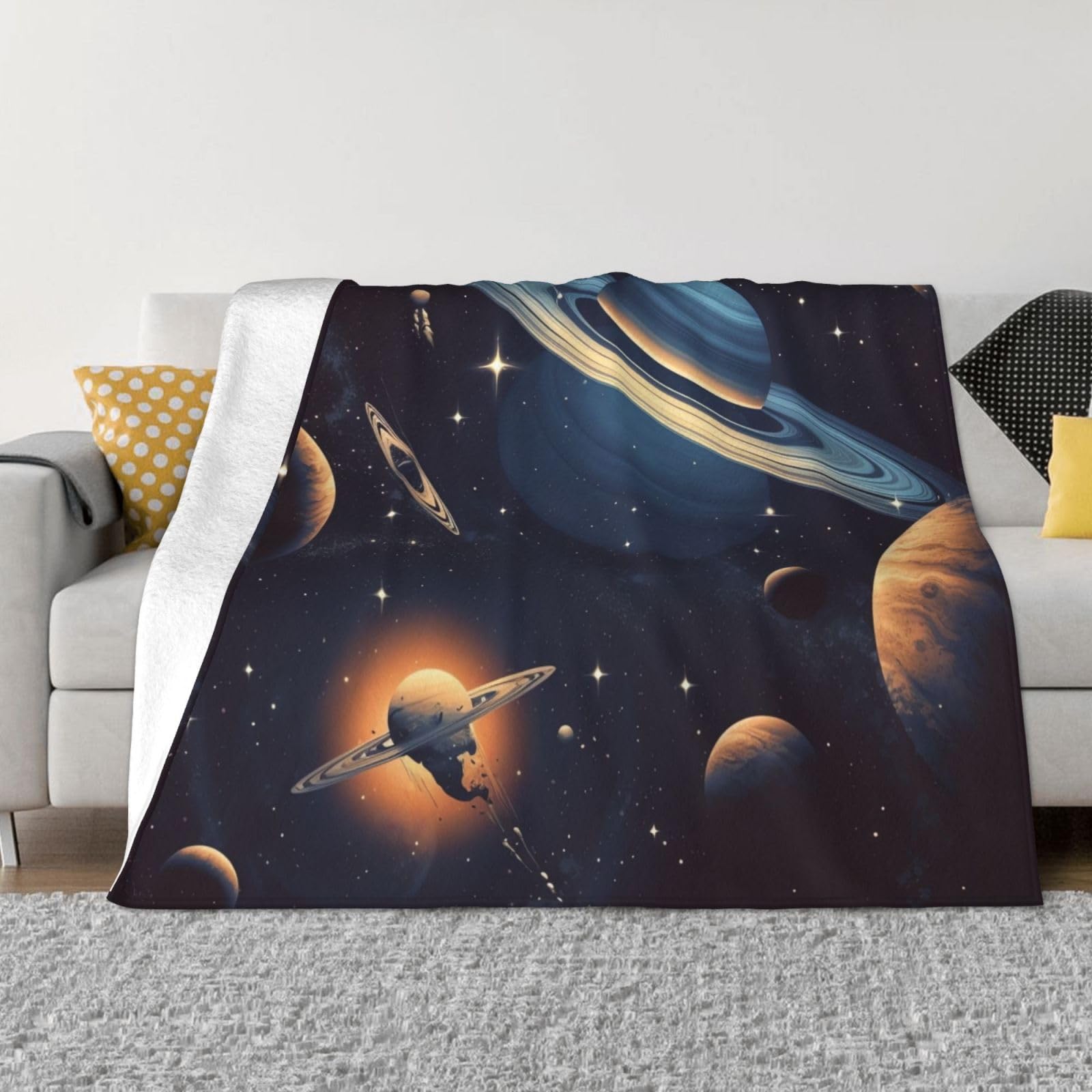 Couverture ultra douce micropolaire pour cocooning sur canapé et sofa