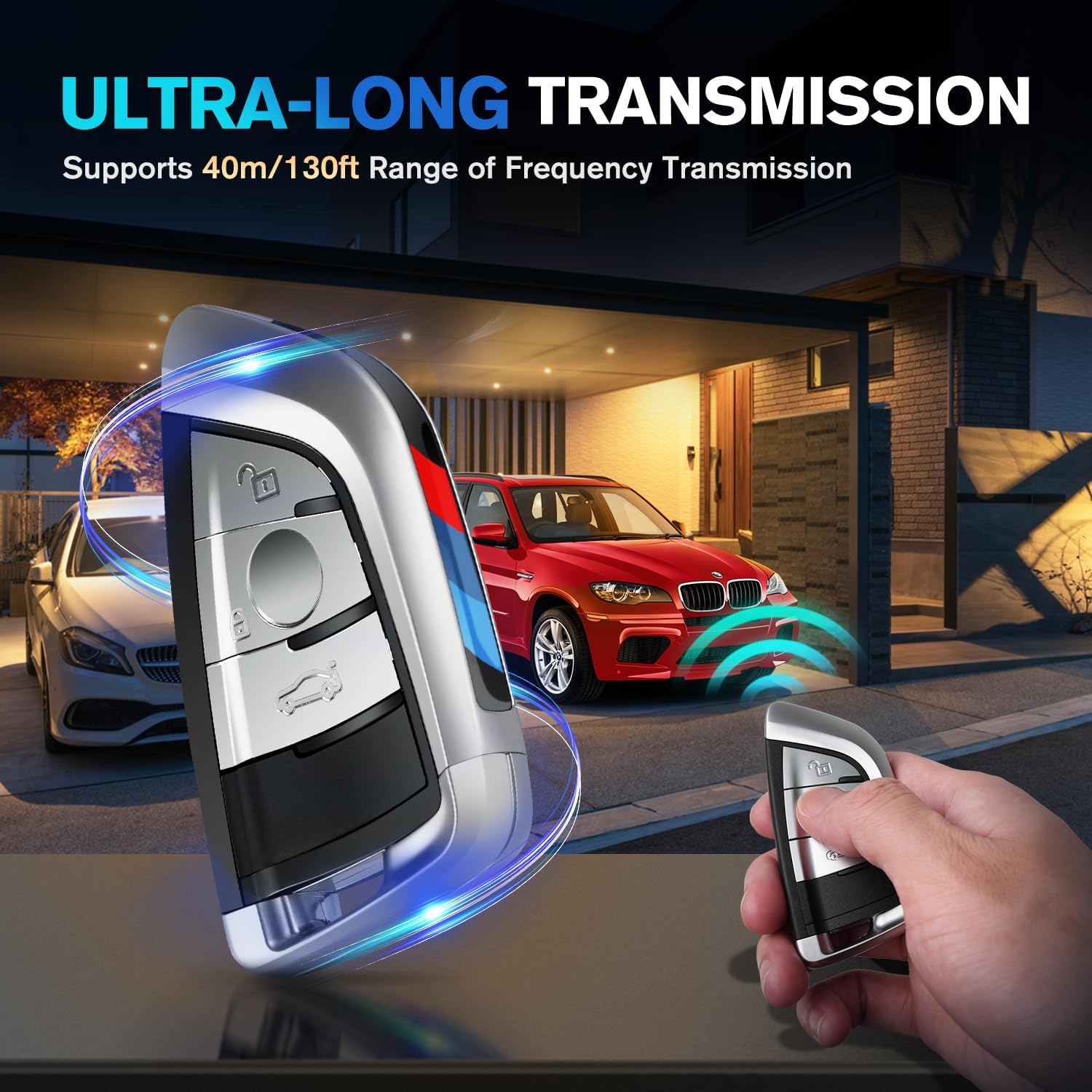 Autel Keyless Entry Remote Key Fob Replacement for BMW, 2026 MaxiIM IKEYBW003AL Programmable Blank Key, 3 Buttons OE-Quality, 130FT Remote, Dual-Band, Work w/Autel Scan Tool IM508S IM608 PRO II