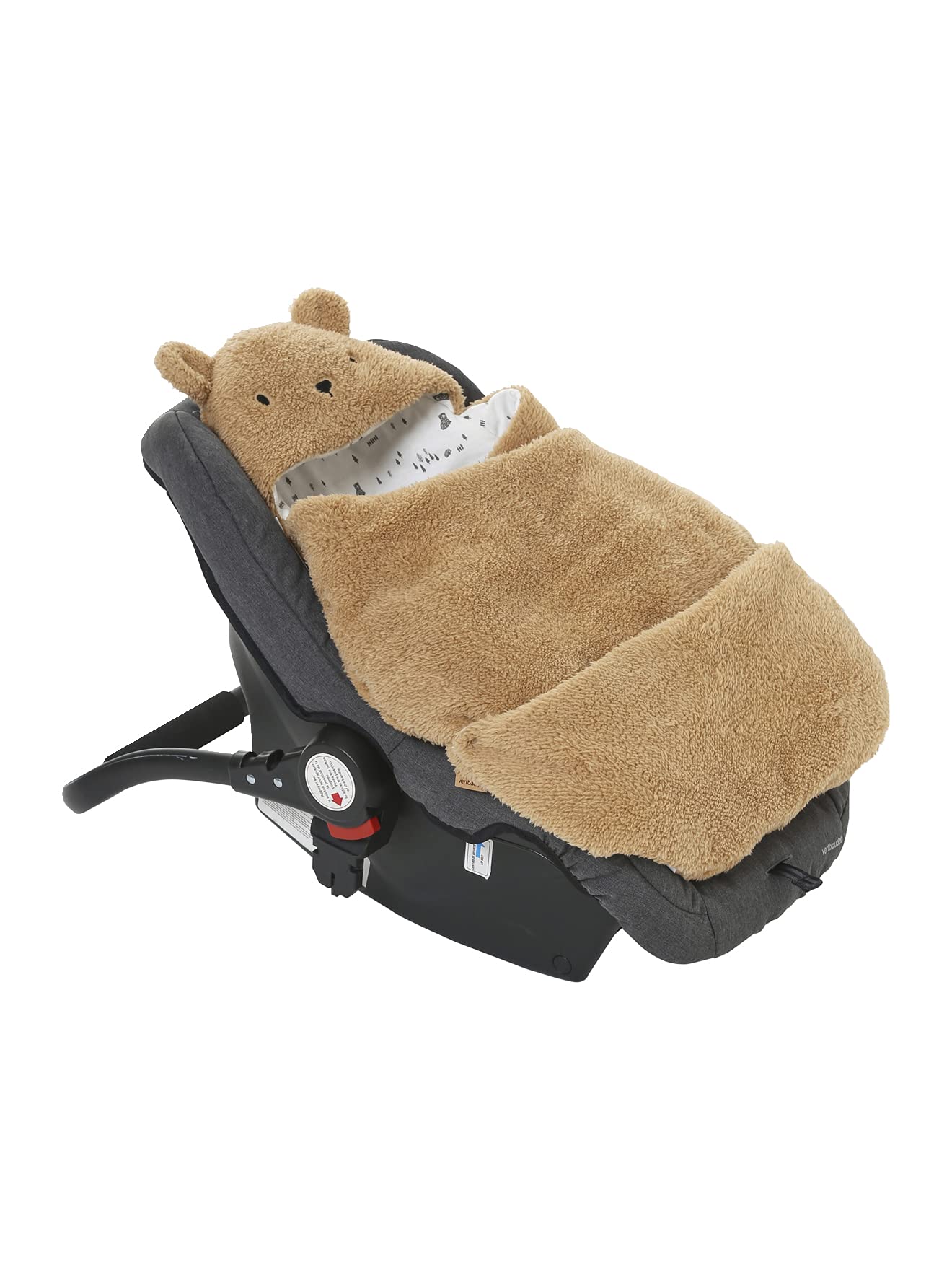 VERTBAUDET Nid d'ange transformable en peluche Ourson beige TU