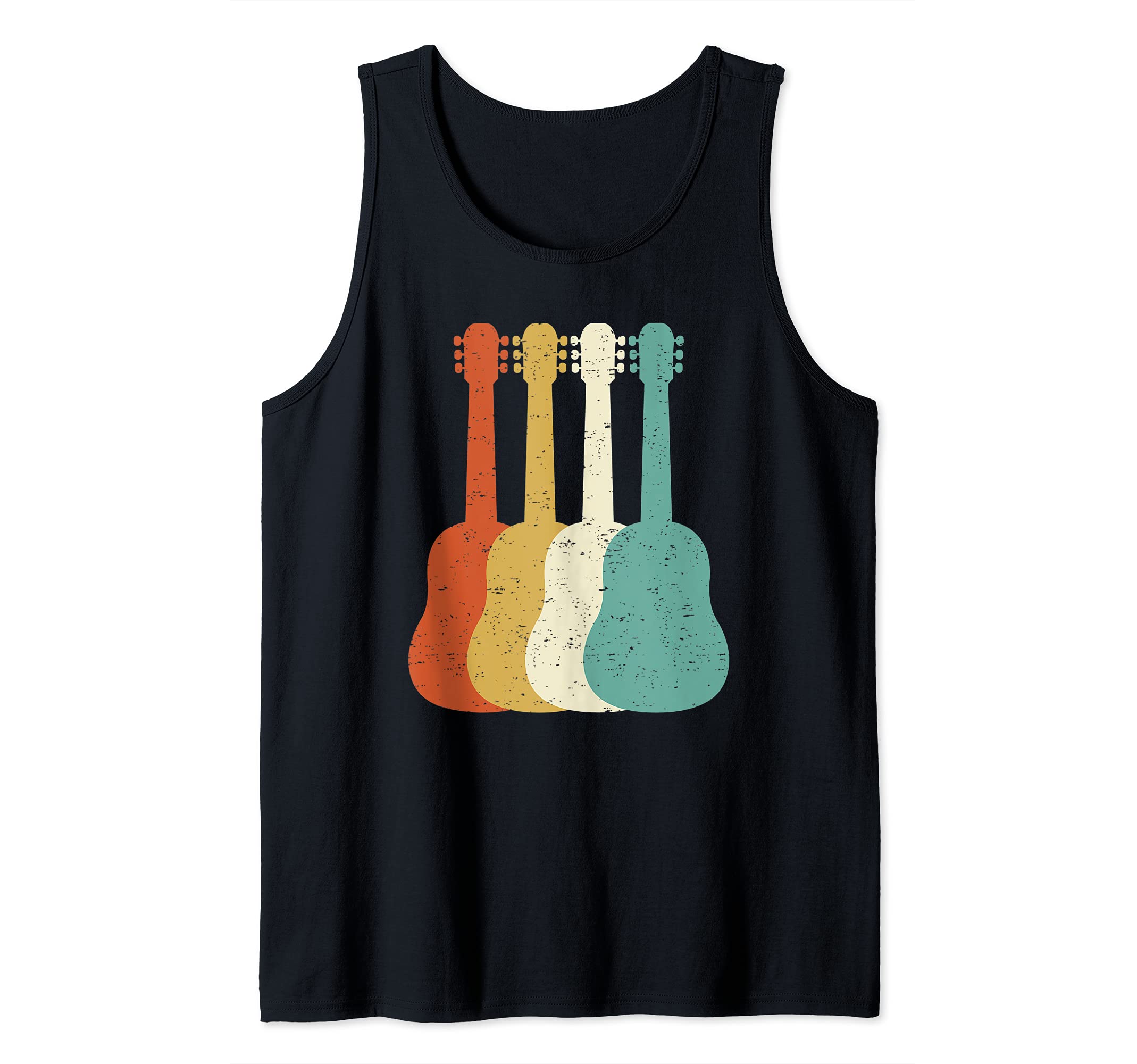 Retro Guitar Player Saying Guitarist I Vintage Guitars Tank Top, Black