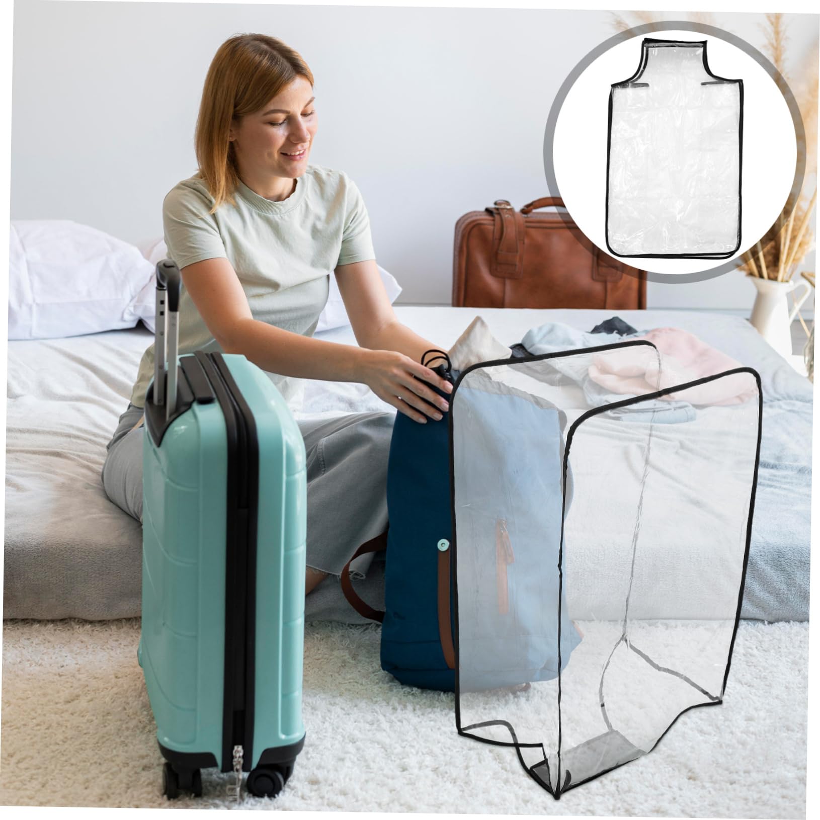 IMIKEYA 2piezas Fundas Protectoras de Equipaje Transparentes de PVC Antipolvo y Antiarañazos Fáciles de Instalar y Quitar para Maletas Viajes