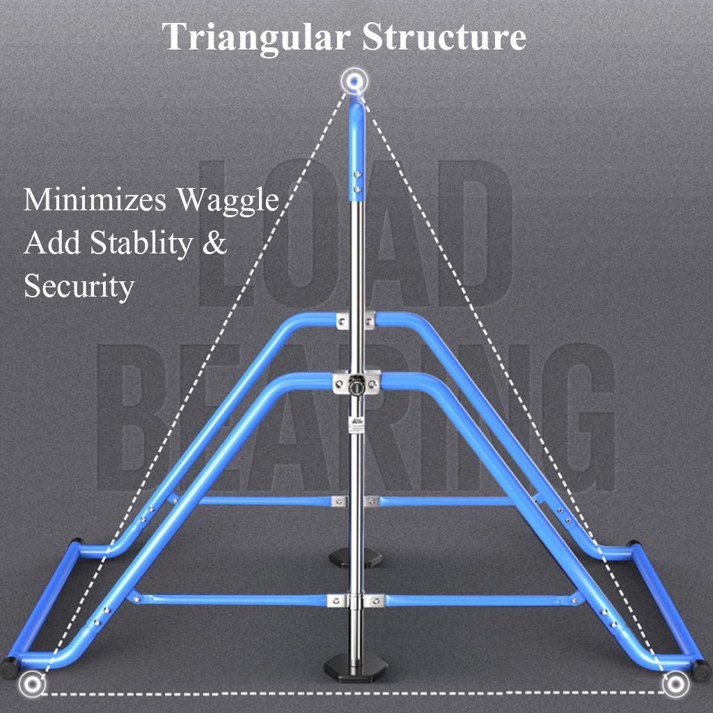 Gymnastic Kip Bars Folding Horizontal Bar Practice Bar Pull Up Bars for Home with Adjustable Height Training Bar for Kids And Adult 440lbs Capacity