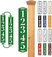 Vista 8 de Letrero de dirección de casa de doble cara, letrero de correo para buzón, letrero de dirección 911 reflectante personalizado, números de casa