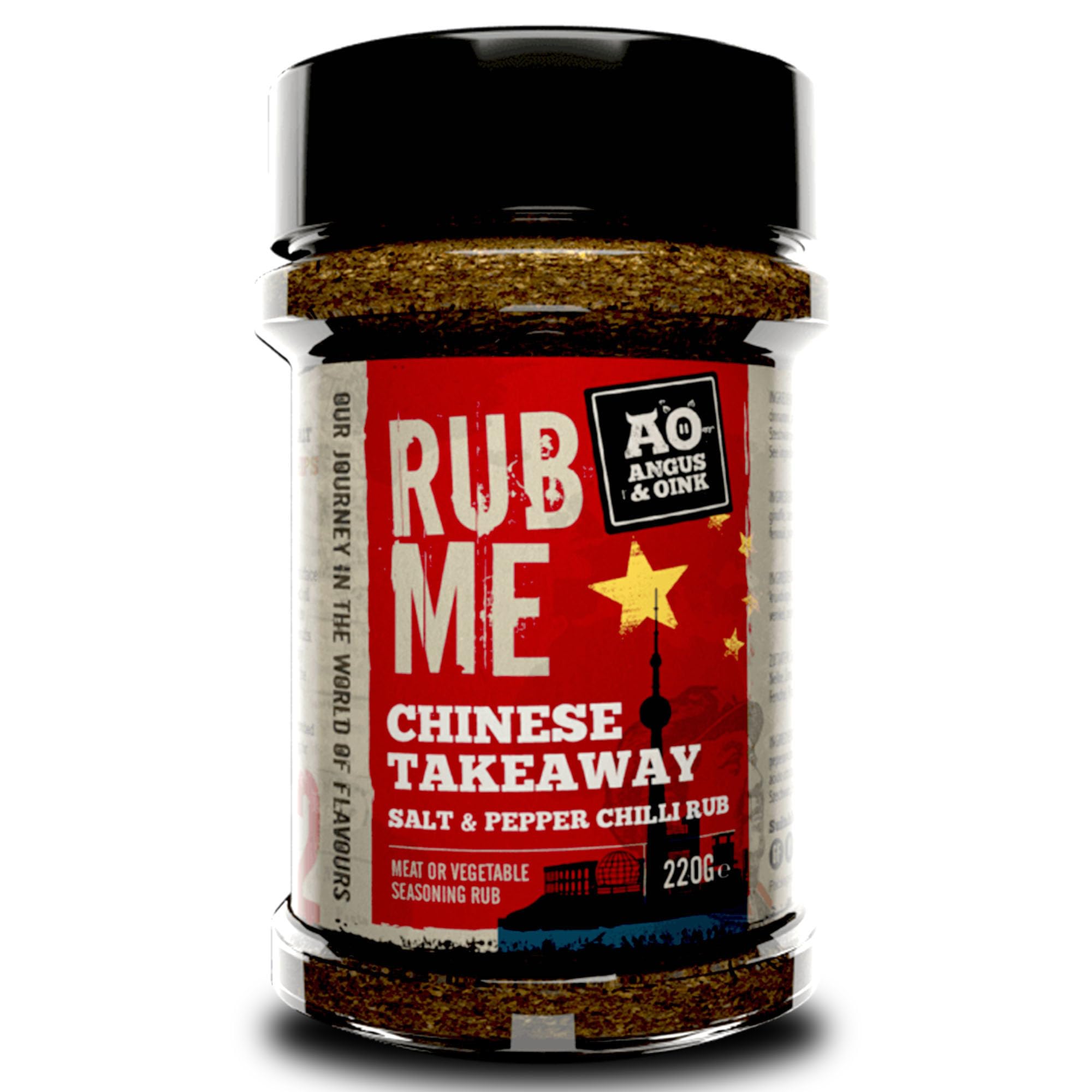 Angus & Oink | Chinese Salt & Pepper Chilli Seasoning | Authentic Szechwan Flavour | Perfect for Chips, Chicken & Ribs | Bold & Addictive | 220g