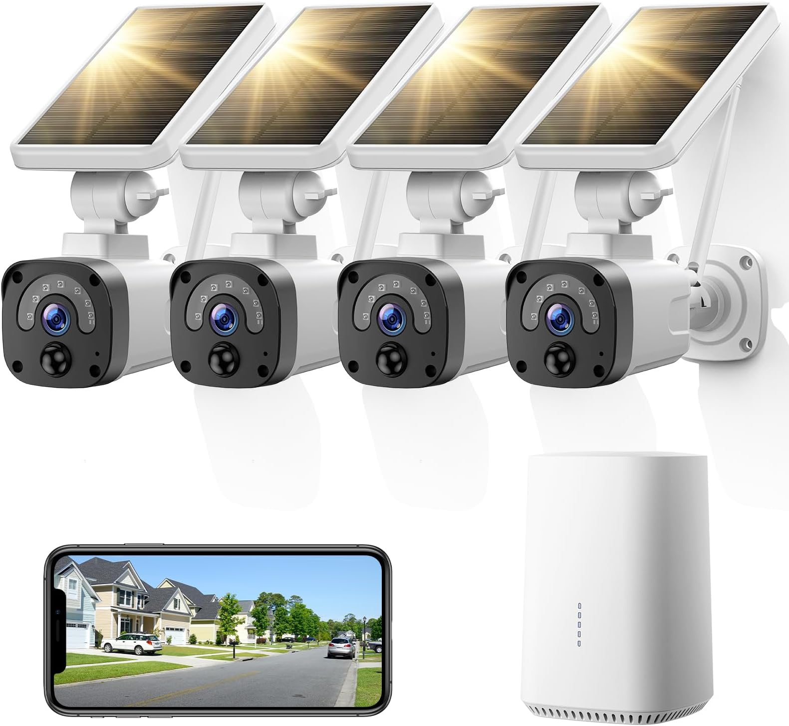 CAMCAMP Solar CCTV Security Camera System - 2K 4MP Wireless Outdoor ...