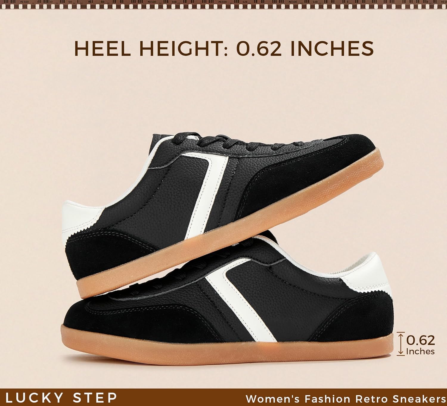 LUCKY STEP Women's Fashion Retro Sneakers Casual Trendy Walking Shoes Non Slip Comfortable Classic Running Sneaker - Image 7