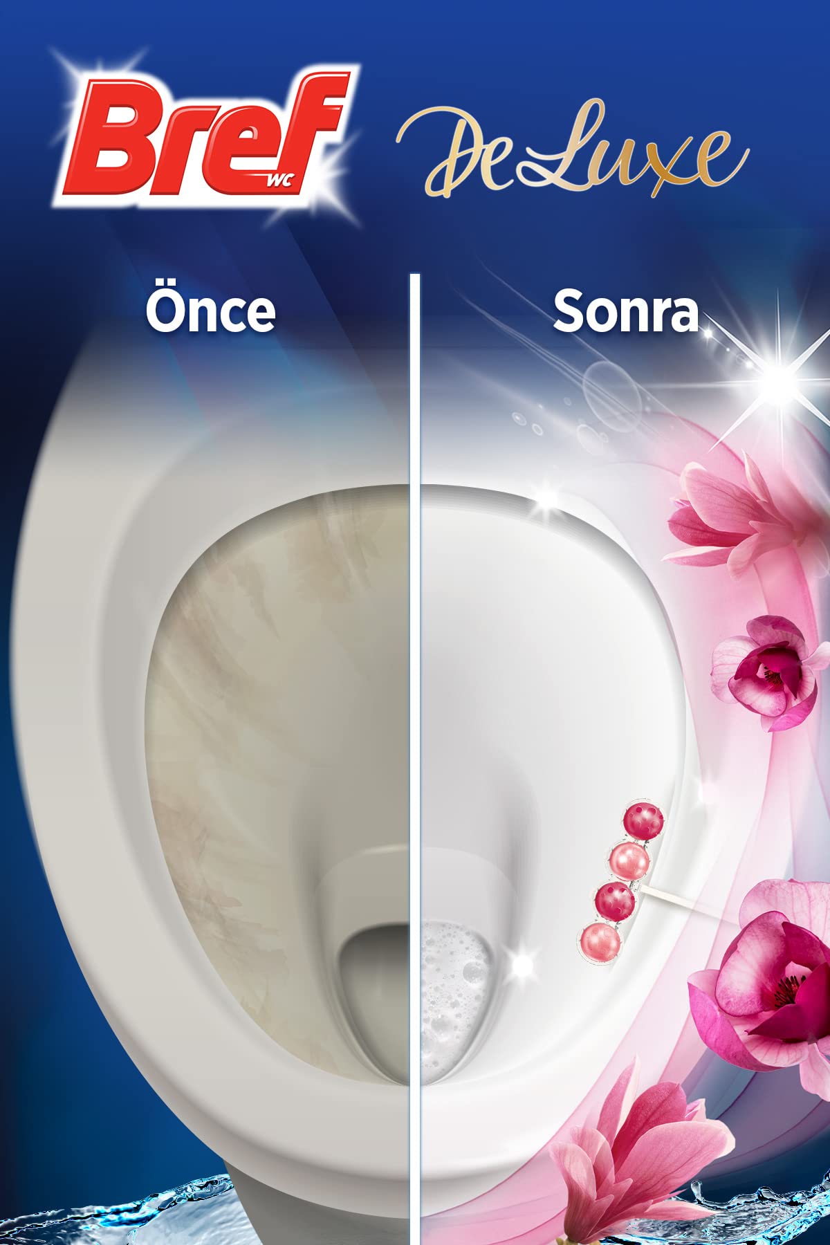 Bref WC DeLuxe Manolya Premium Klozet Temizleme Topları 1 x 1 Adet, Manolya 1