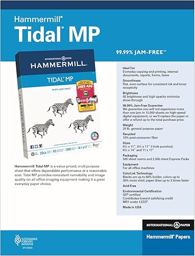 Miniatura 2 de Hammermill Paper Tidal Multiusos, 20lb., 92 Bright, 8.5 x 11, 5,000 hojas/cartón, 40 cartones - Precios de palets