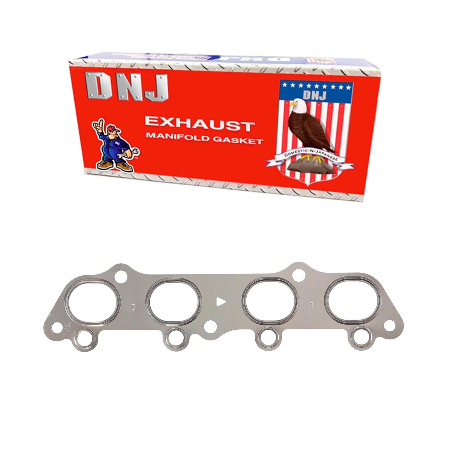 DNJ EG916A Exhaust Manifold Gasket Set for 2003-2006 Pontiac, Toyota Celica, Corolla, Matrix 1.8L L4 16V DOHC 1795cc