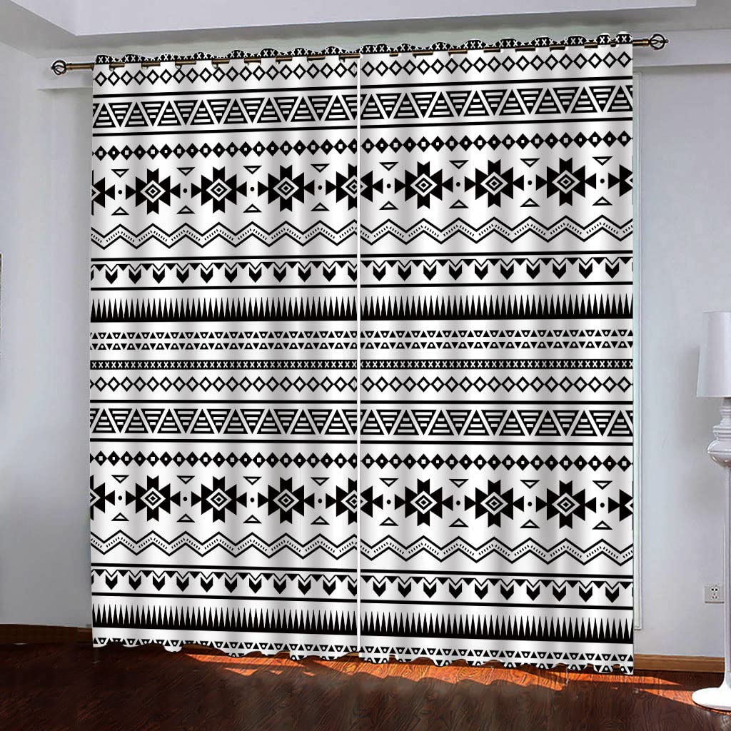 Rideau occultant à oeillets style ethnique indien 140x260 cm