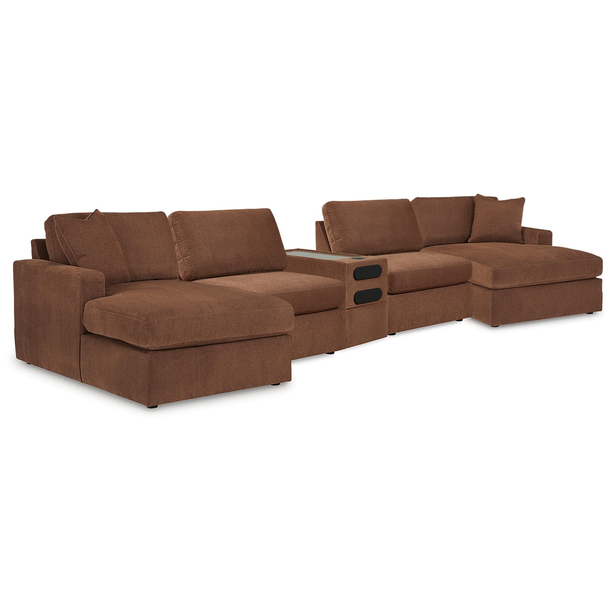 Signature Design by Ashley 5 Piece Modular Sectional, Spice Orange