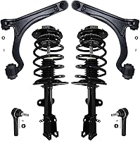 Vista 100 de Detroit Axle - Kit de puntales delanteros para Ford 2000-2004 Focus 2 puntales con muelle helicoidal 2 brazos de control inferiores con rótulas 2001