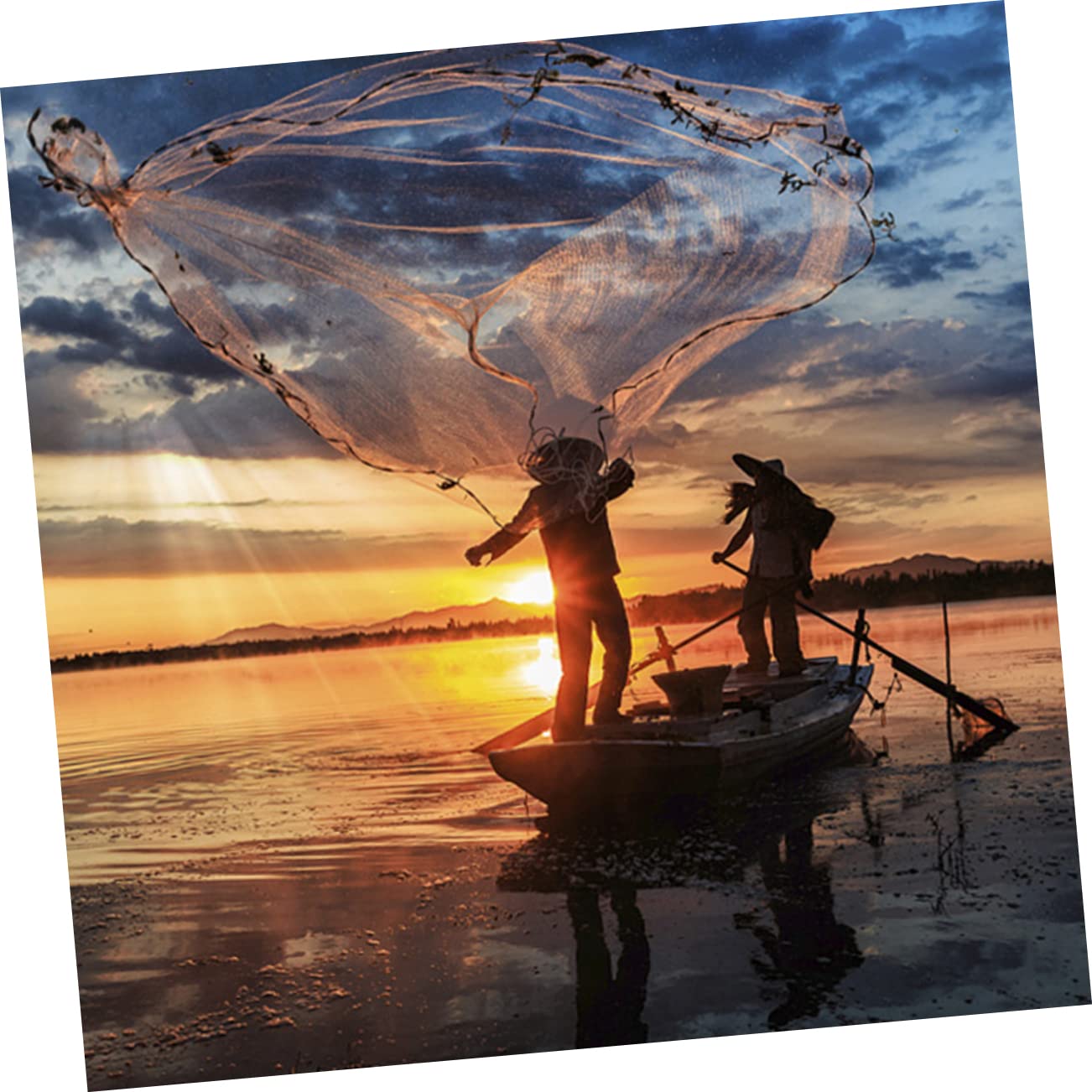 Kisangel Filet à Mailles Pliable pour Pêche en Eau Douce et Salée – pour Écrevisses et Homards