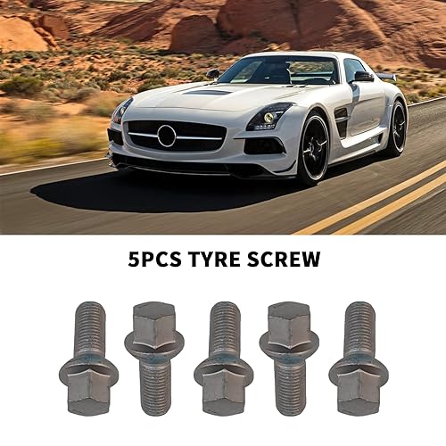 Miniatura 6 de 5 piezas M14 x 0.059 in Tornillos de rueda Tuercas para Mercedes Benz 2003-2018 A B C Clase E CLA CLS CLK GLA GLK SLC SLK SL 200 250 280 300 350 63
