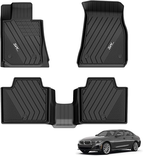 3W Alfombrillas personalizadas para BMW G20 3 Series 330i 330i 330e Sedán 2019-2023 2024 2025, revestimiento de suelo TPE para todo tipo de clima