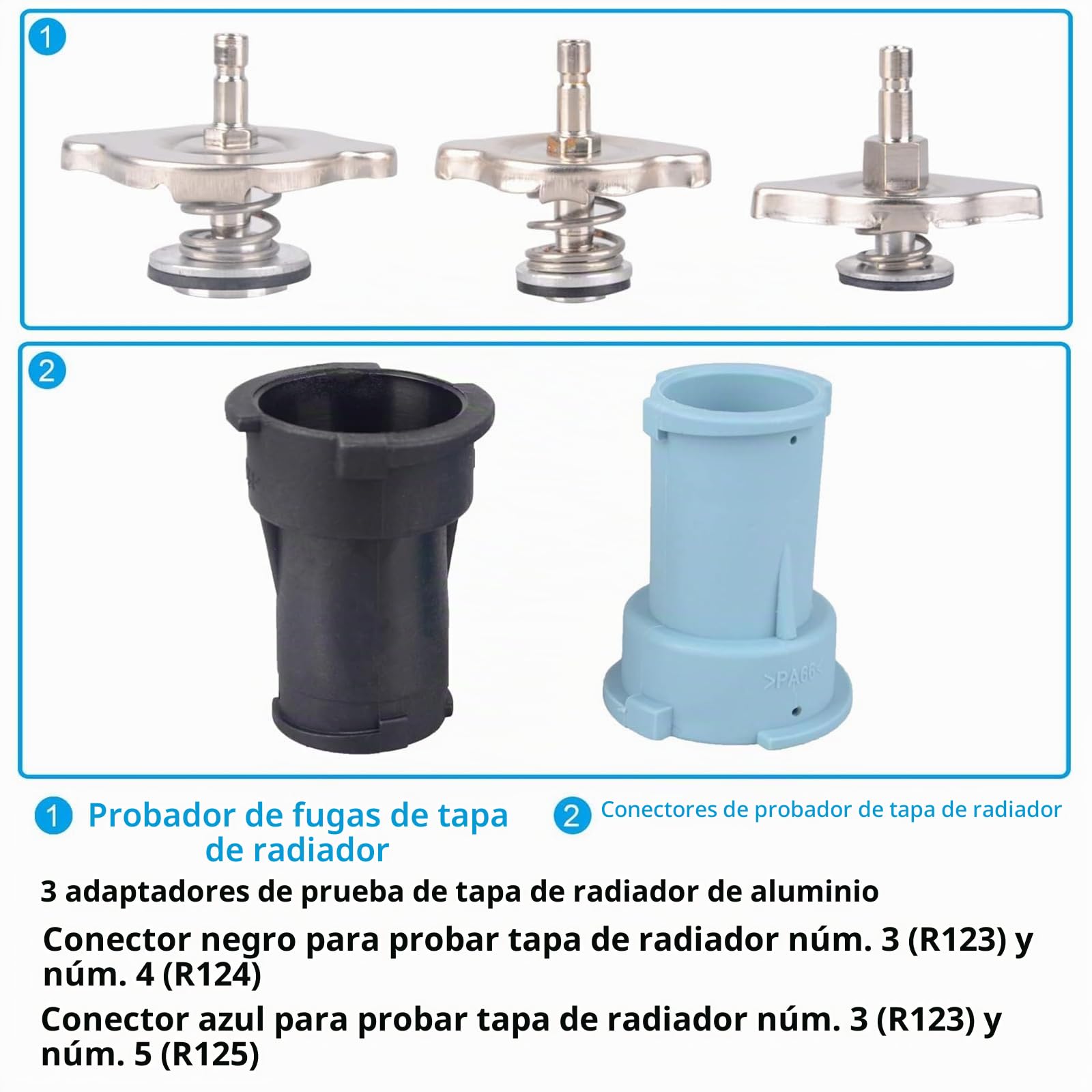 DAYUAN 28pcs probador de presión Universal del radiador y Sistema de enfriamiento del Tipo del vacío